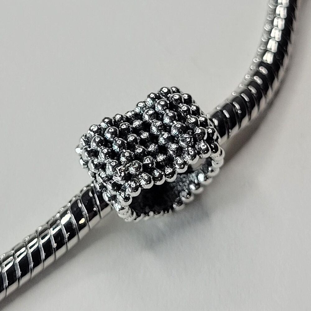 New! For Pandora Charm Bracelets Antique Silver Color Hollow Heart Charm - Picture 6 of 8